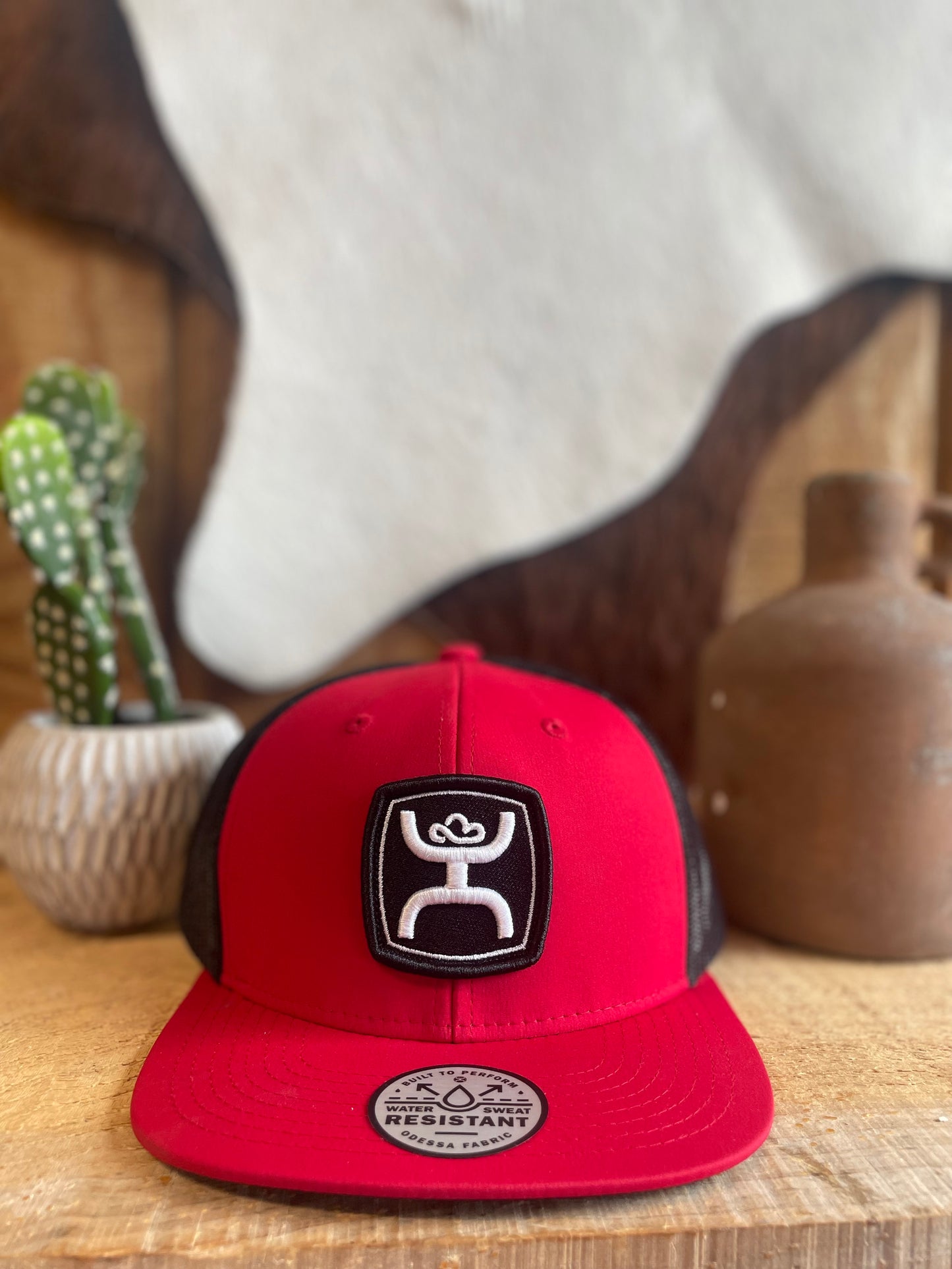 ZENITH" RED/BLACK SNAPBACK HAT Caps Hooey