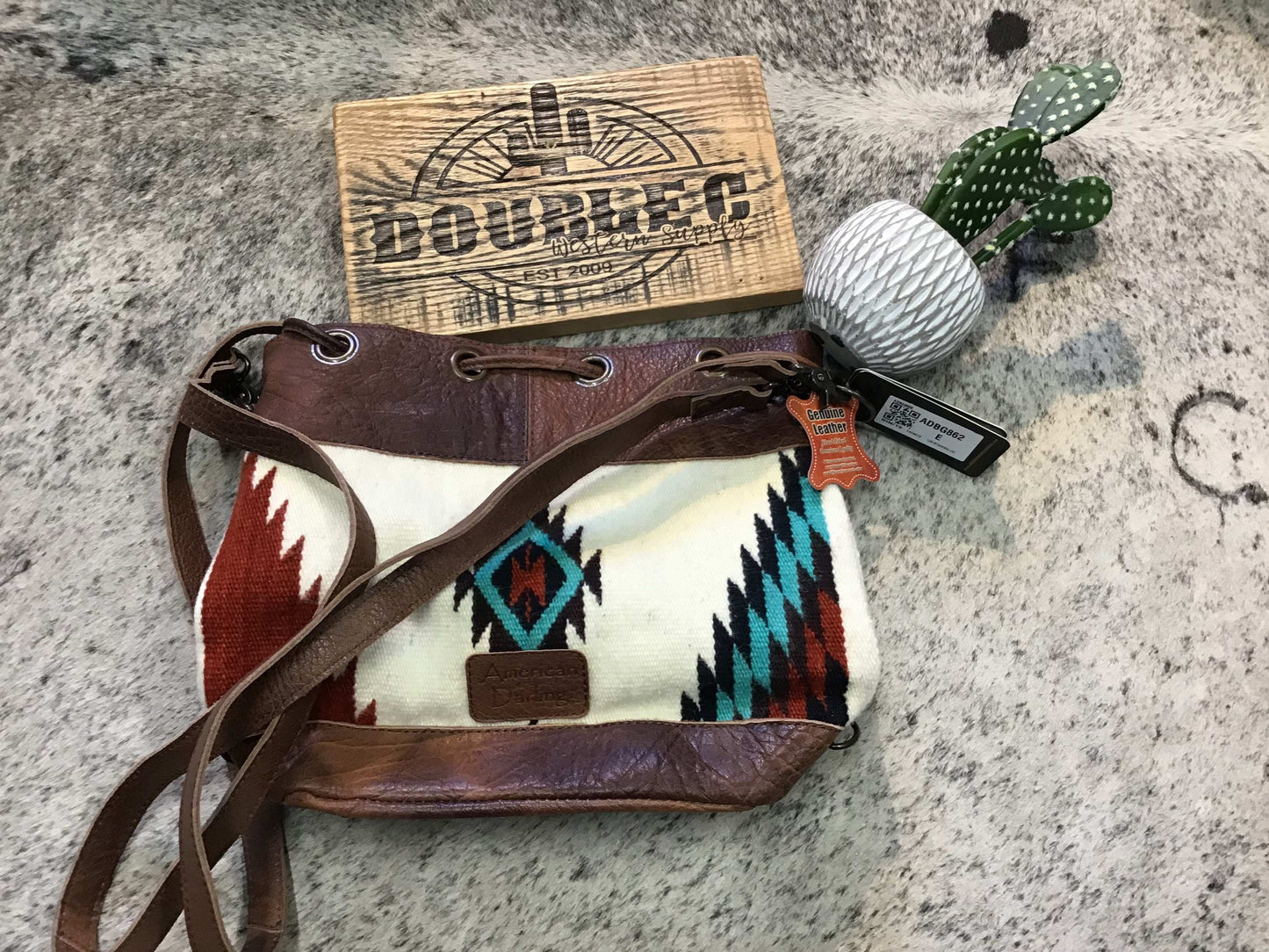 Bucket Genuine Western Leather Women Bag Purse Women's american darling