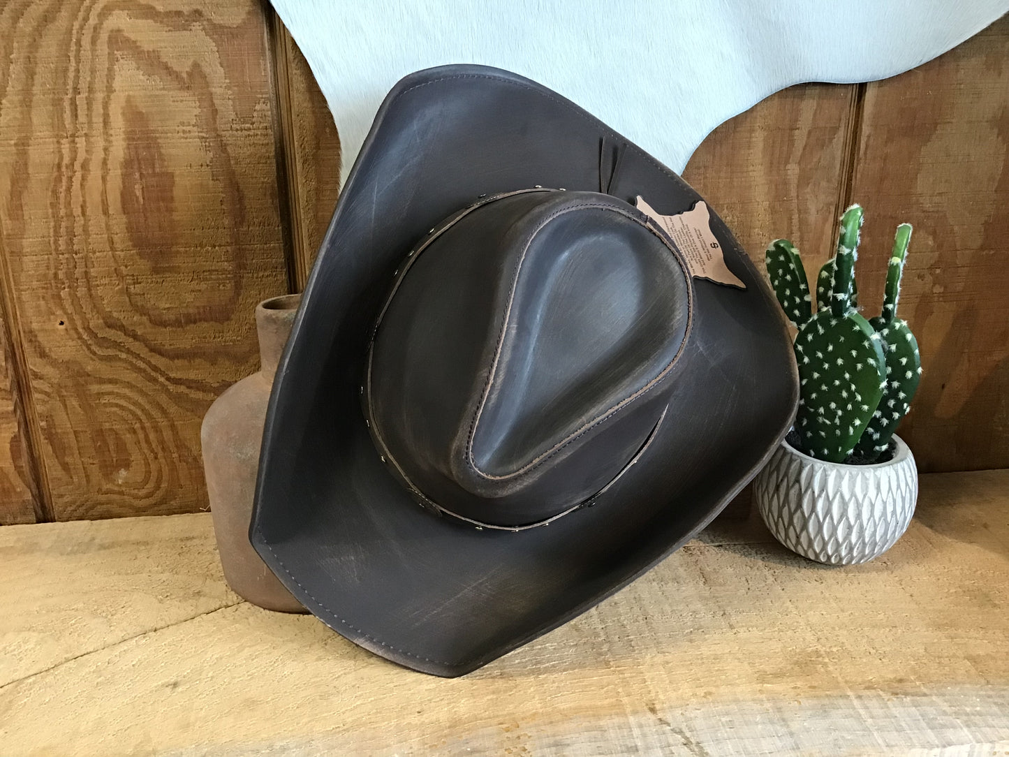 Stetson Roxbury Leather Cowboy Hat in Mocha Cowboy Hat Hatco