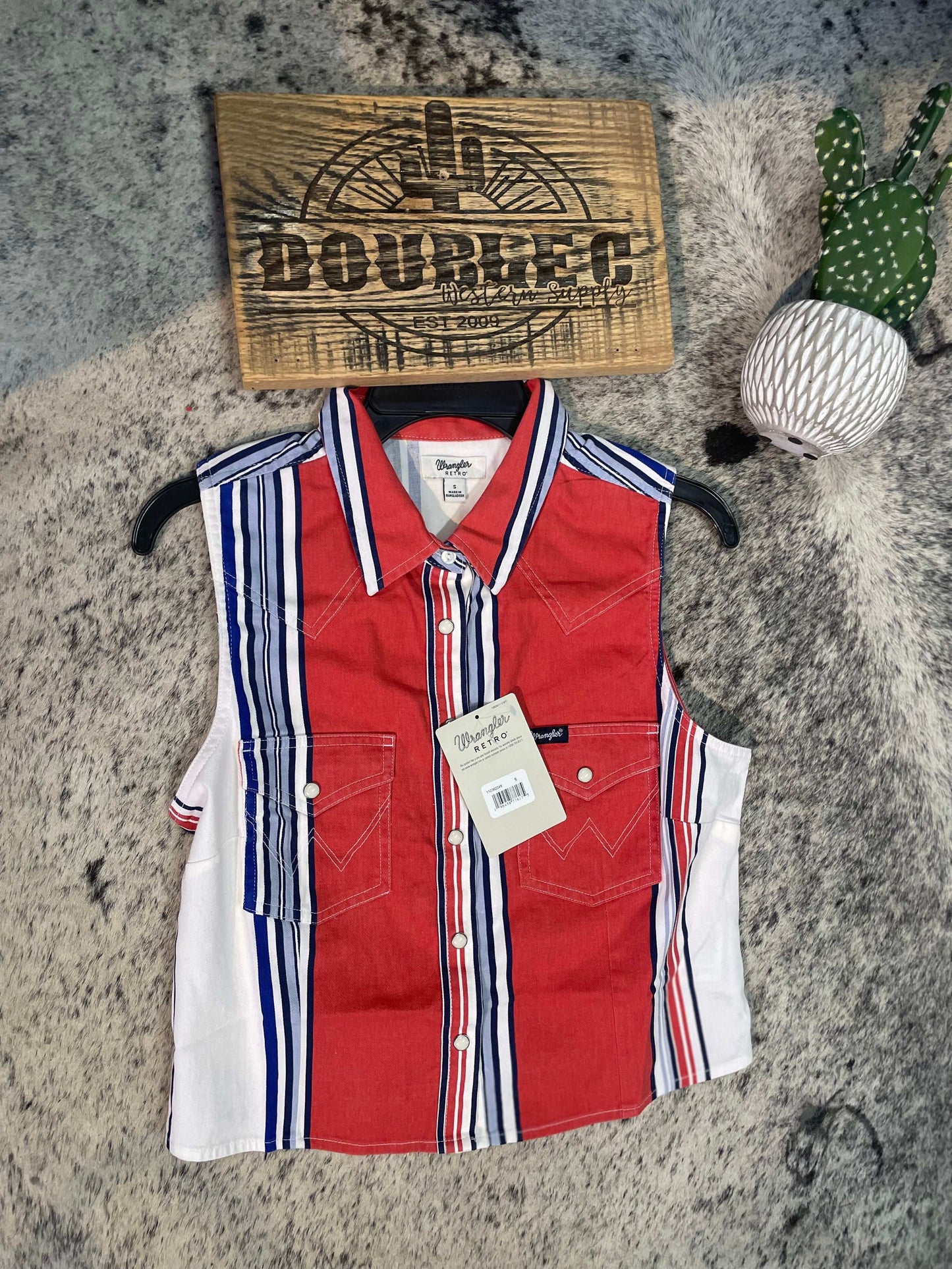 Wrangler Retro® Americana Shirt - Red/White/Blue Shirt Women's Wrangler