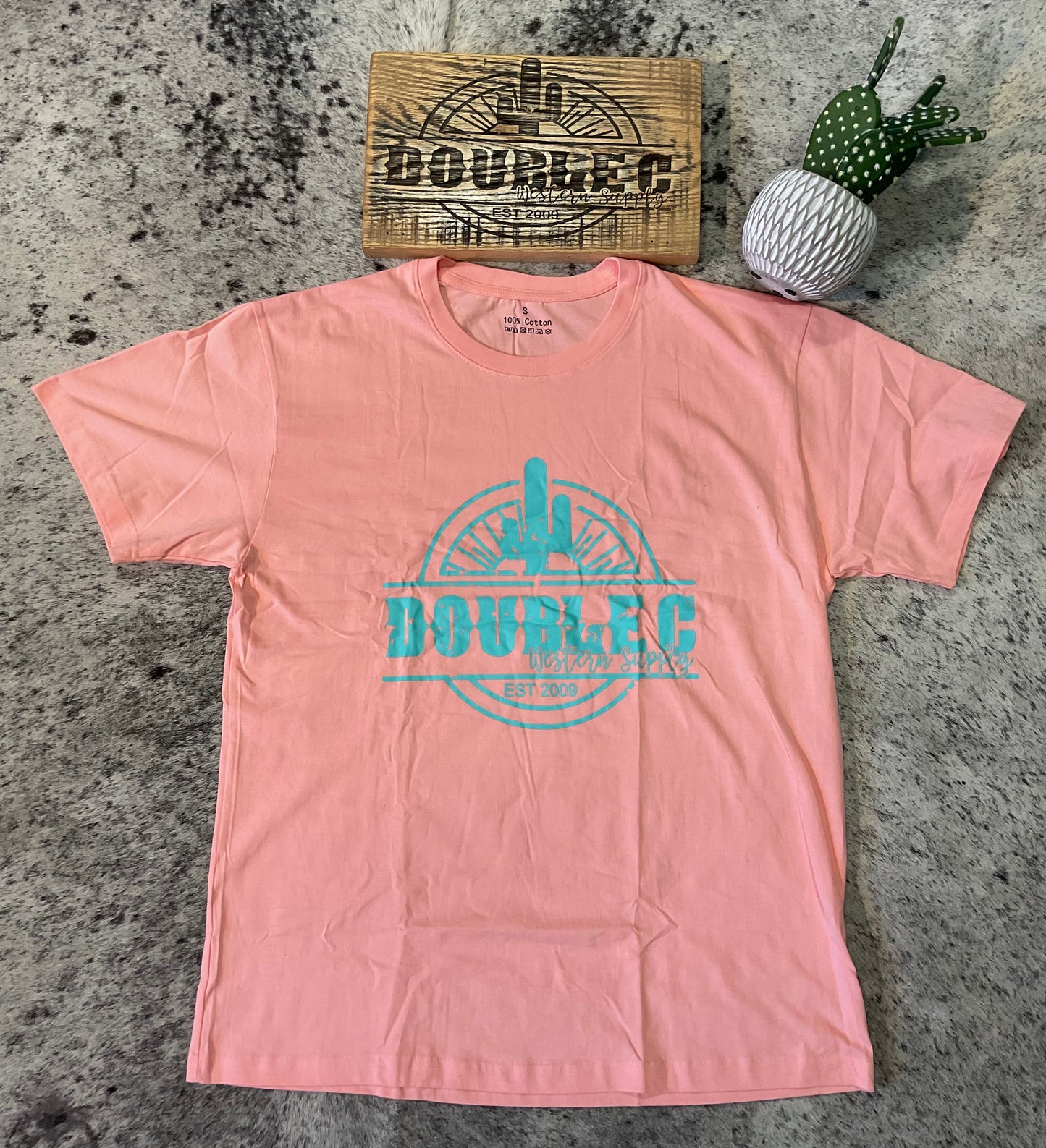 Double C Cactus Logo T Shirt T Shirt Double C Western Supply