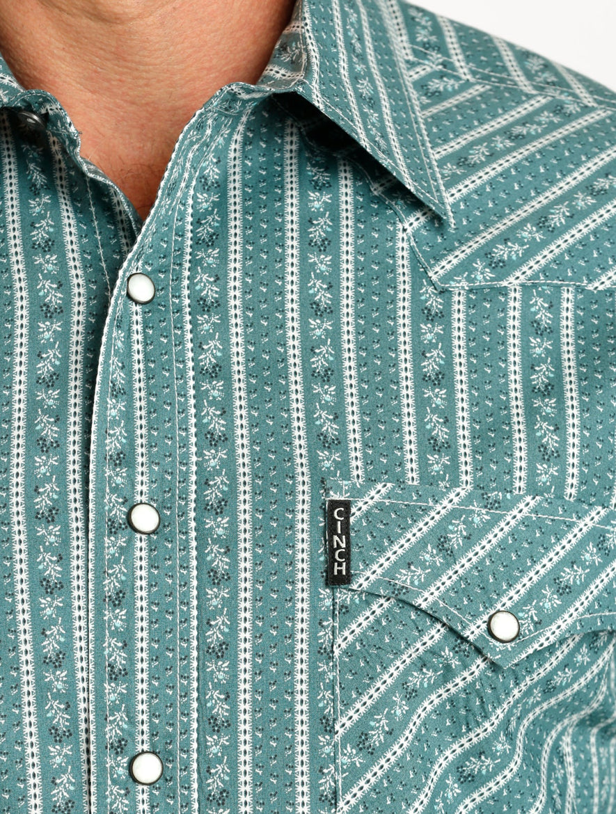Cinch Mens LS Modern Print Snap Shirt Cinch