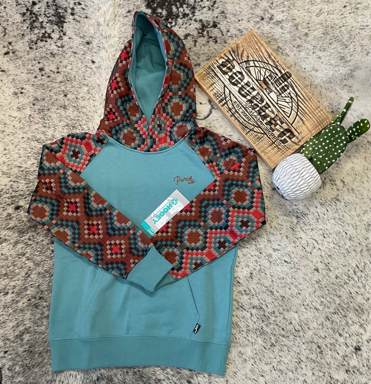 Hooey Punchy Youth Turquoise Legendary Hoodie Hoodie mom dad grads Hooey