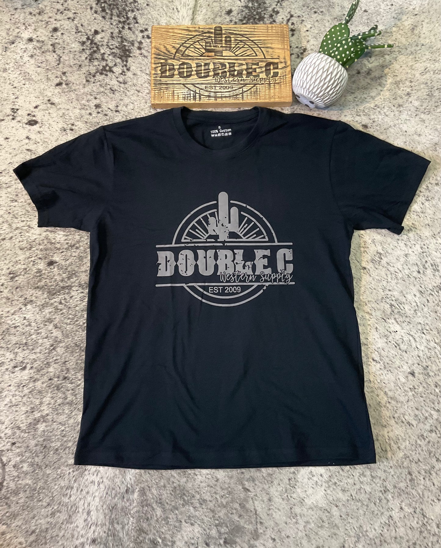Double C Cactus Logo T Shirt T Shirt Double C Western Supply