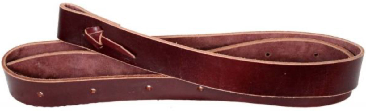 Showman ® latigo tie strap with holes. Shiloh