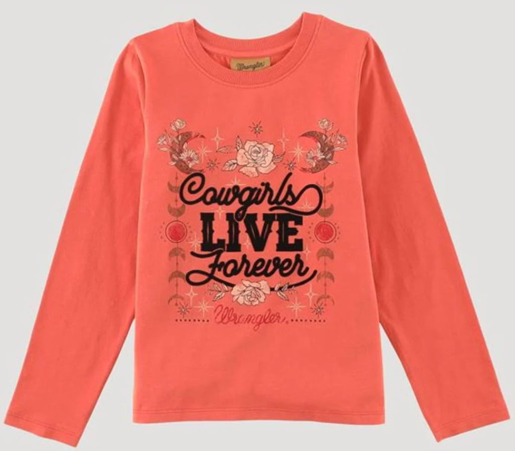 Wrangler Girls Graphic Long Sleeve Tee Wrangler