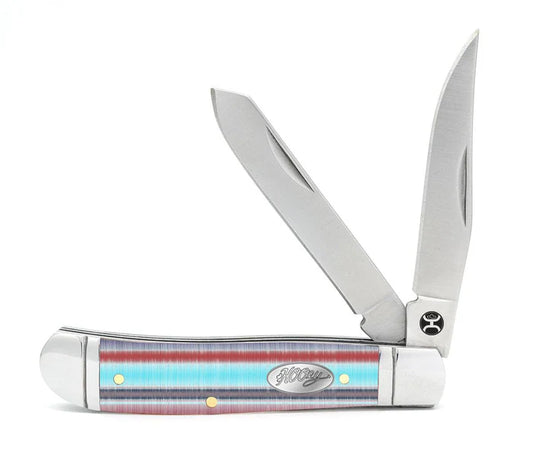 Hooey "Cali Stripe Multi Color Trapper" Large Knife HK124 Knife Hooey
