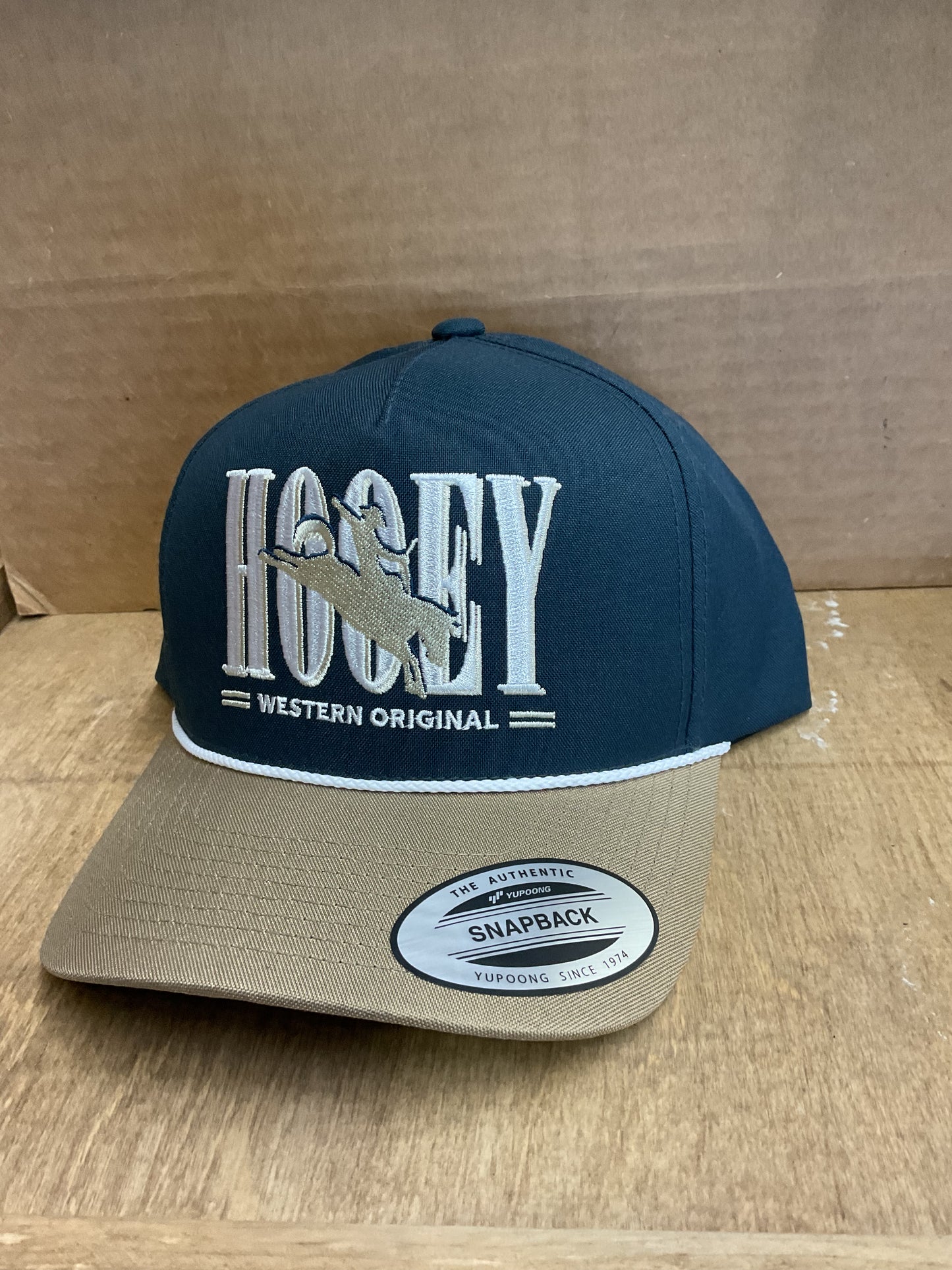 Hooey Wild Ride Navy Cap with White/Tan Embroidery Logo 2669T-NVTN Cap Hooey
