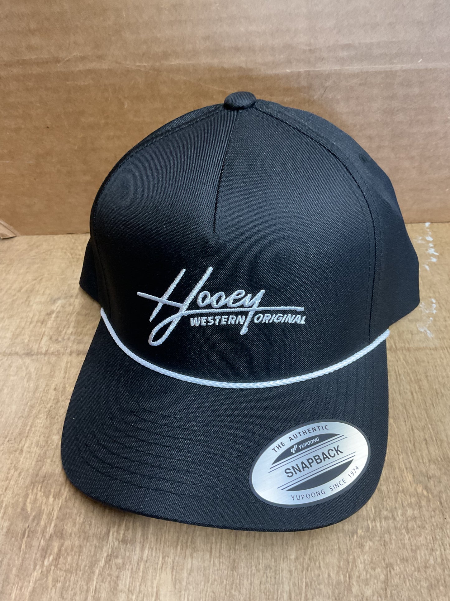 Hooey Mark Out Black with White Stitching 2601T-BK Cap Hooey