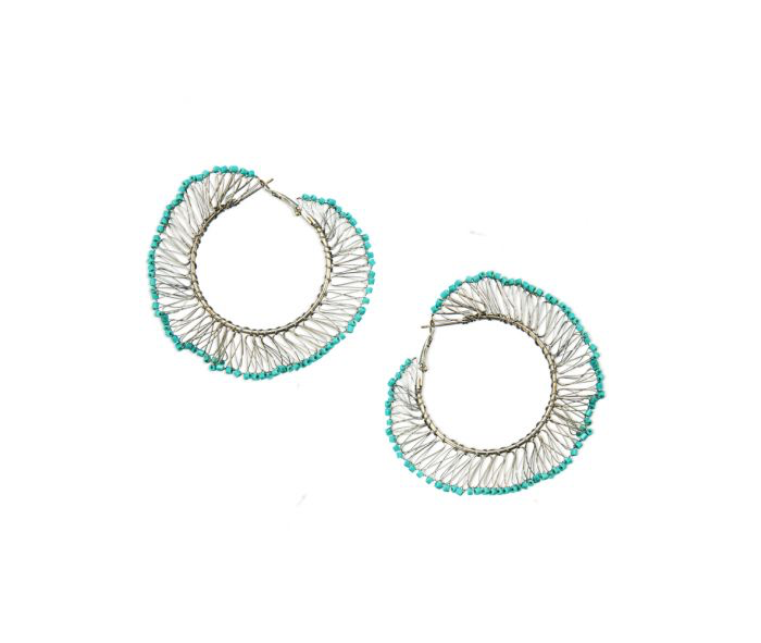 LOOP WEAVER WIRE HOOP EARRINGS Myra