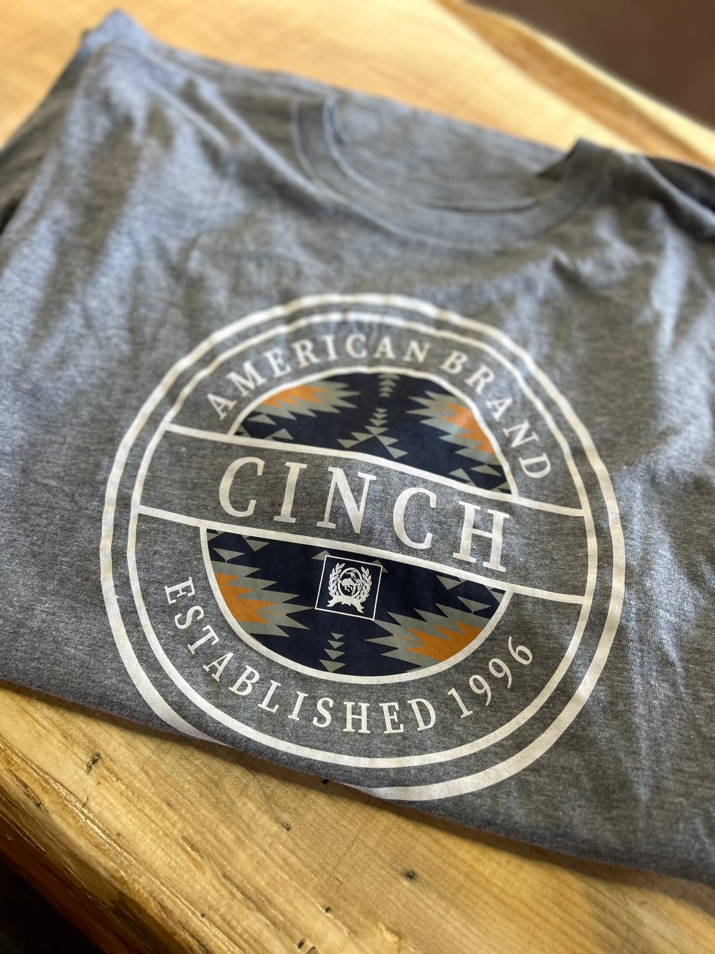 Cinch Mens Grey T Shirt With Aztec Print ariatmens Ariat