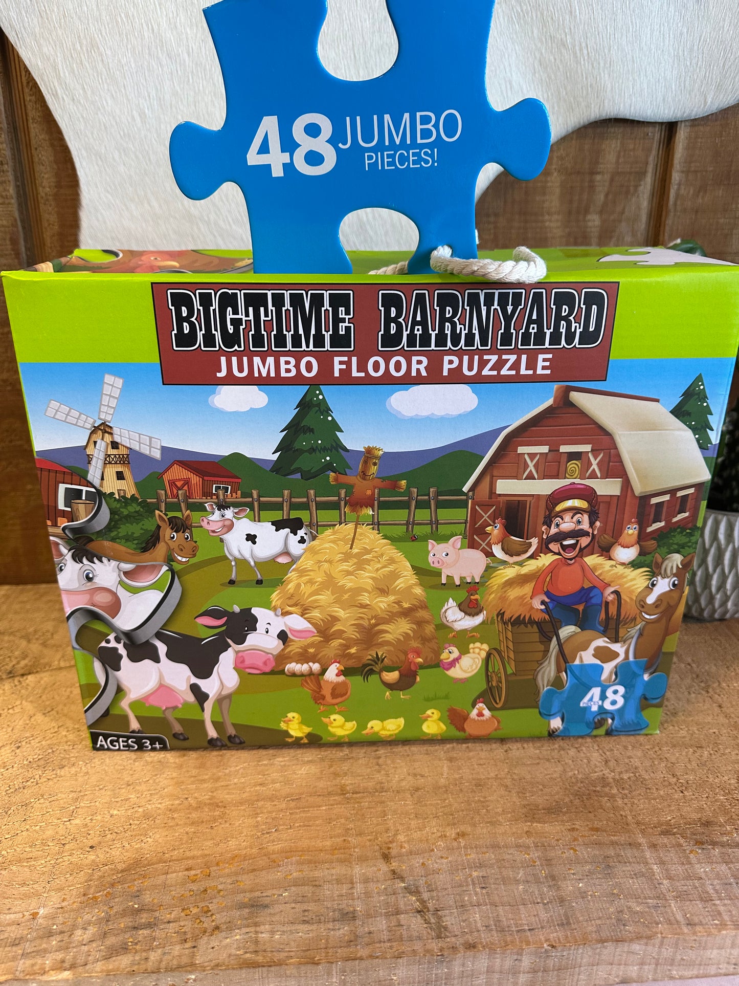 JUMBO FLOOR PUZZLE - BIGTIME BARNYARD 5100016 Puzzle Double C Western Supply