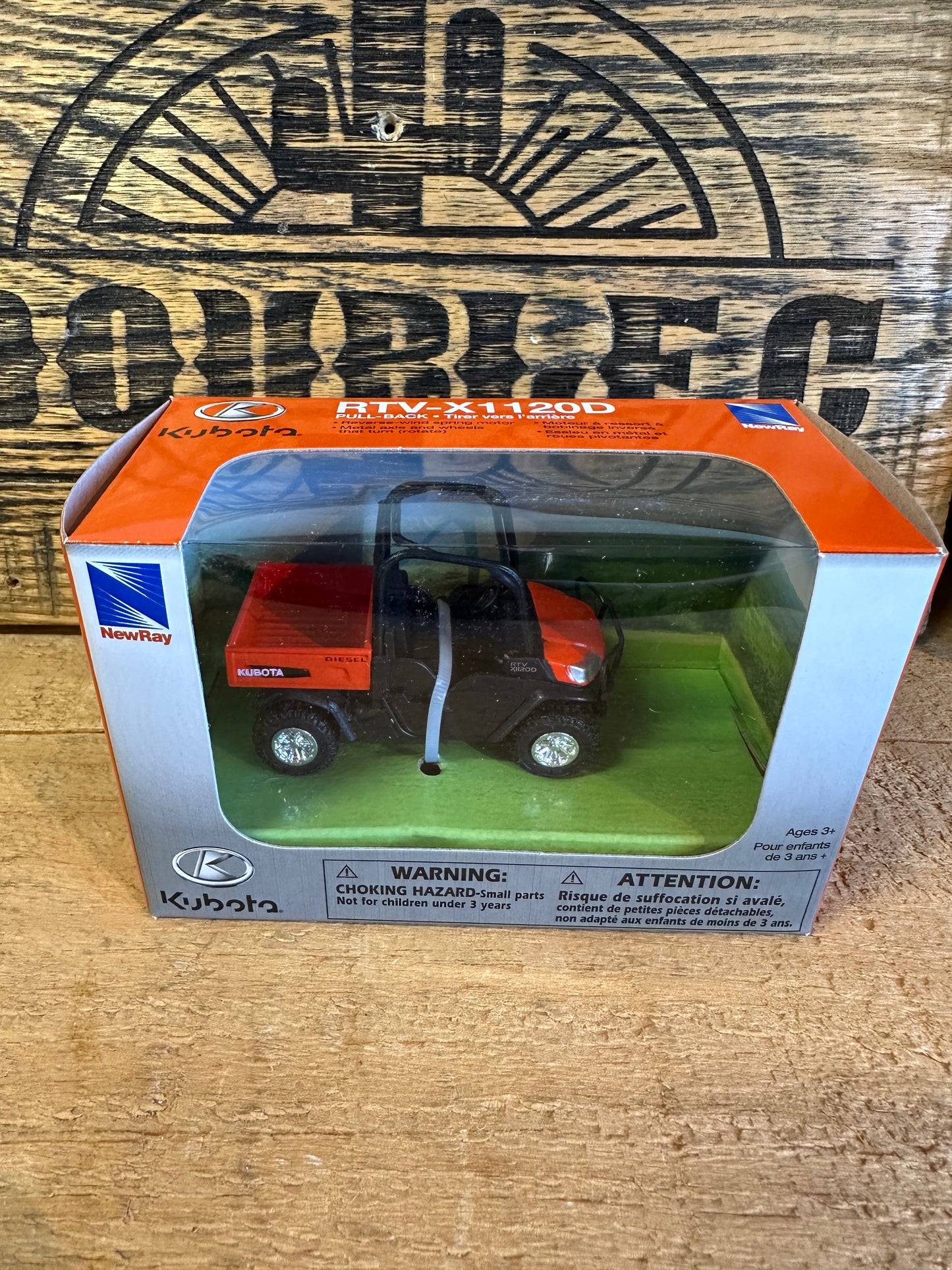 Kubota Mini Pull-Back Toys - Tractor or RTV Toy Double C Western Supply