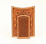 Ariat Tan Embossed Money Clip wallet M&F