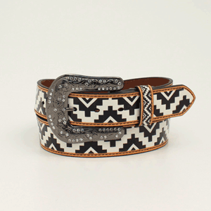 Angel Ranch Angel Ranch Belt Zig Zag Diamond Tan Western Belt Belt Women's M & F