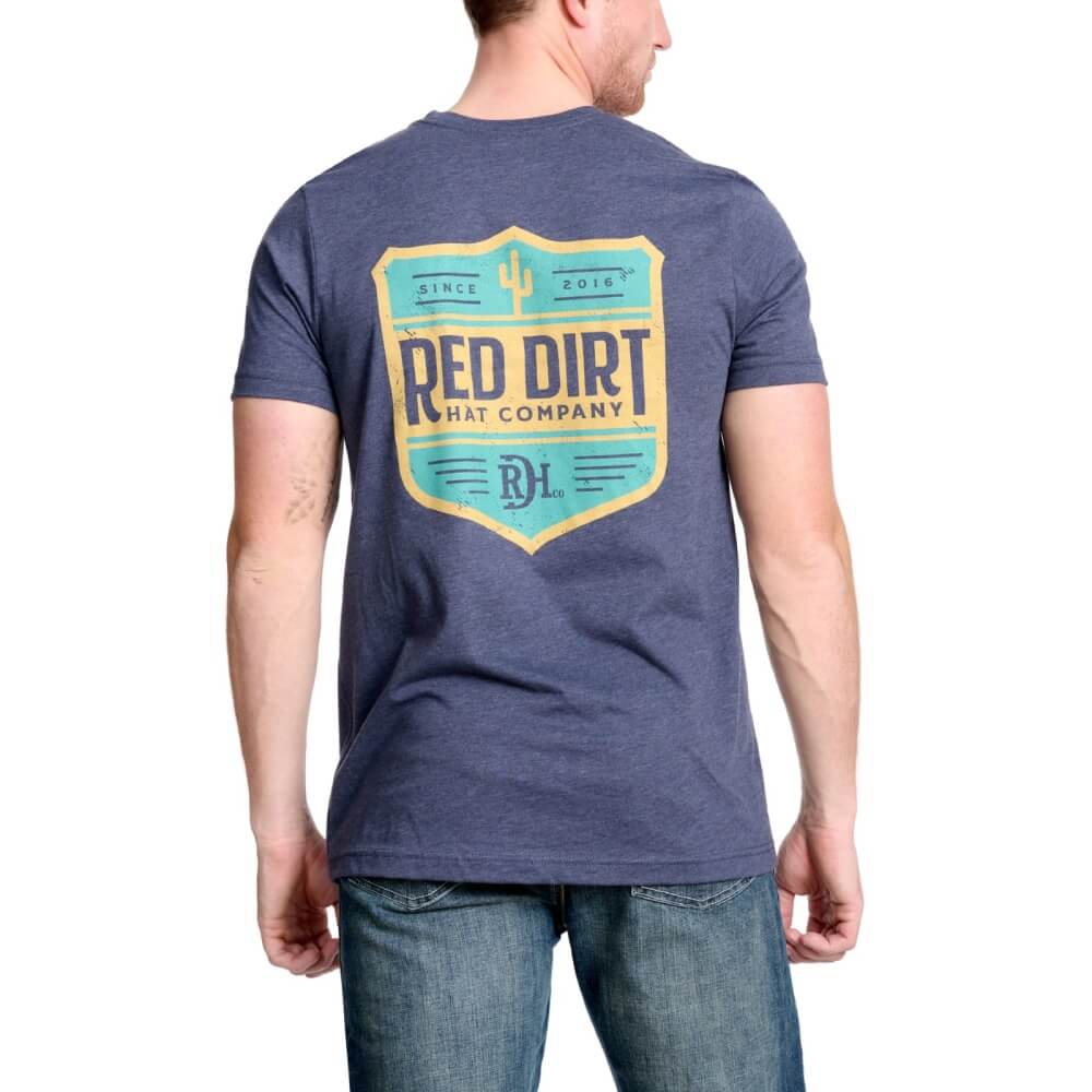 Red Dirt Men's Cactus Graphic T-Shirt Navy T Shirt Red Dirt