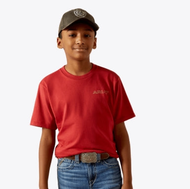Youth Ariat Patriot Buffalo Coin T-Shirt Brick Red - 10062407 Boys Shirt ARIATKIDS Ariat