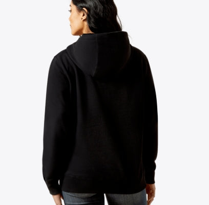 Women's Booted Logo Hoodie Black - 10062734 Hoodie ariatwomens Ariat