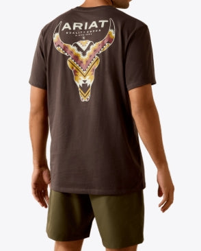 MNS Ariat Southwest Longest Horn Classic Fit T-Shirt VINTAGE BLACK 10071198 Shirt Ariat