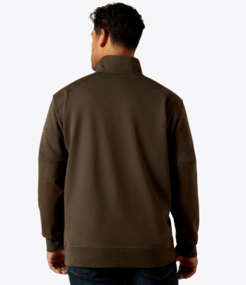 Men's Rebar Workman Duracanvas 1/4 Zip Sweatshirt Earth - 10062608 Sweatshirt ariatmens Ariat