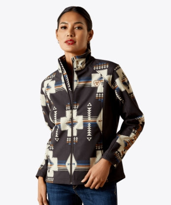 Women's Ariat Logo Softshell Print Jacket Thornstone Print - 10062213 Sweatshirt ariatwomens Ariat