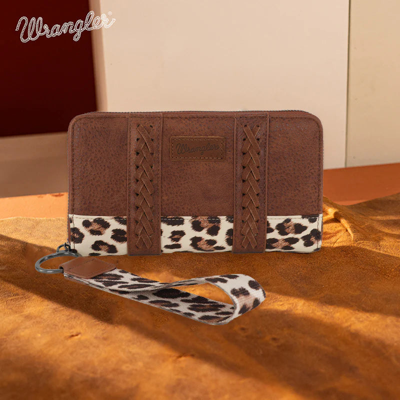 Wrangler Leopard Print Wallet -Leopard-Brown WG102-W006 Wallet Montana West
