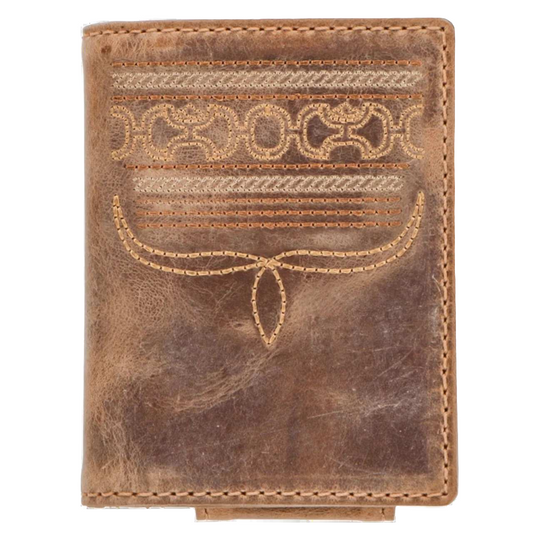 Hooey Men's Dalton Smooth Brown Bifold Money Clip HFW036-BR wallet Hooey