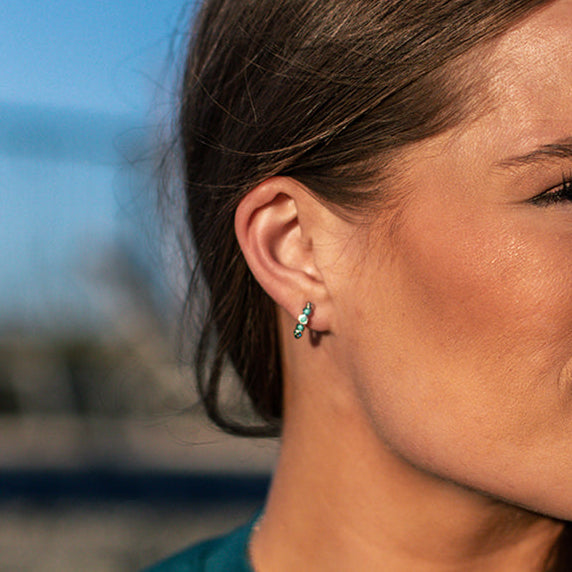 Turquoise Tranquility Crystal Earrings ER5648 Earrings Montana Silversmiths