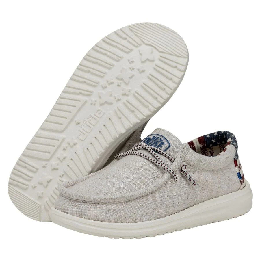 Wally Youth Off White Patriotic Hey Dude