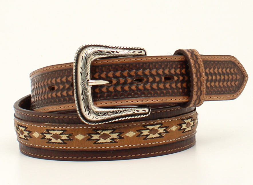 ARIAT CALF HAIR TOOLED BROWN M & F