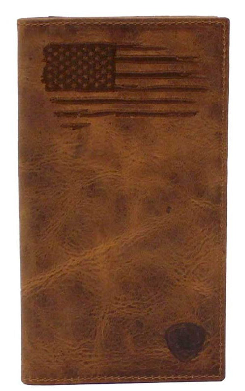 Ariat Distressed Stitched USA Flag - Men's Rodeo Wallet Ariat