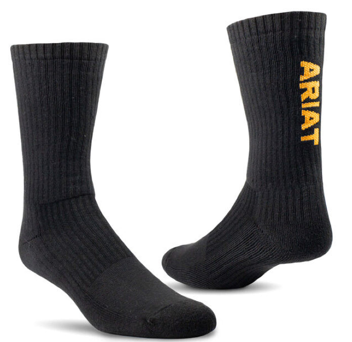 Premium Ringspun Cotton Crew Work Sock 3 Pair Pack Ariat