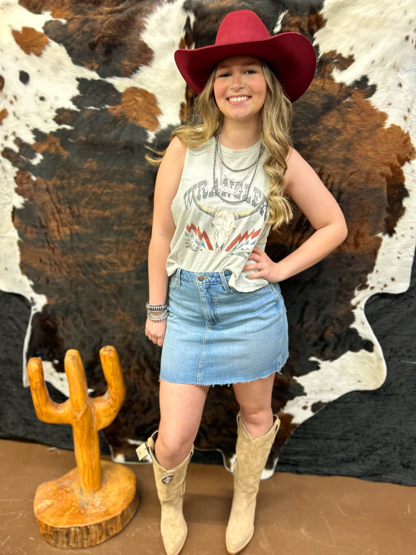 112364627 - Womens Retro® Bailey Skirt - High Rise - River Skirts Women's Double C Western Supply