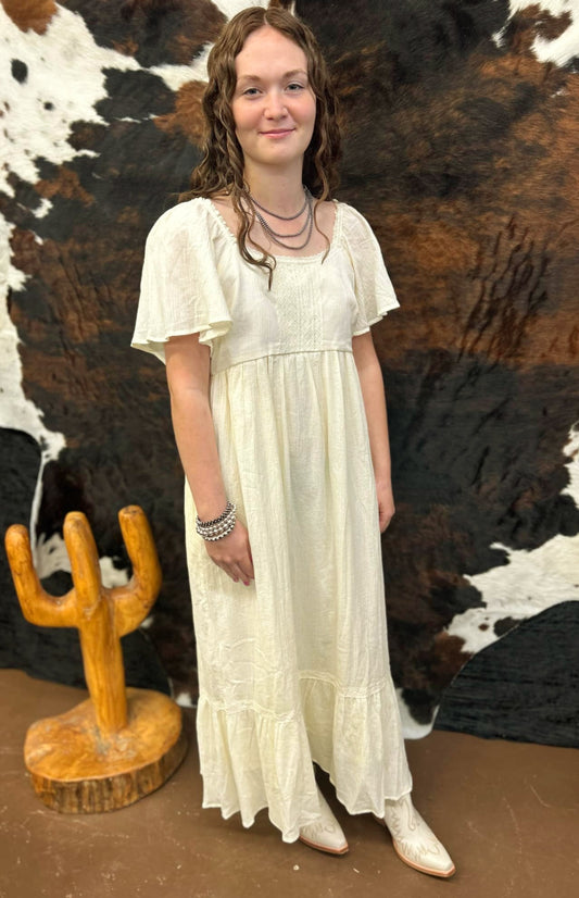 LACE SQUARE NECK DRESS dress Women's In Loom