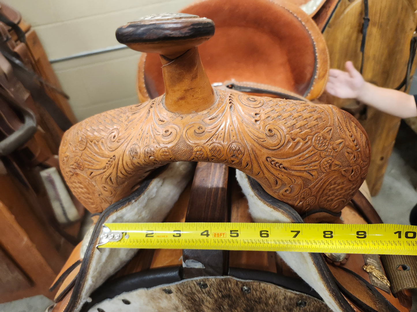 15"Circle Y NBHA Barrel Saddle (like new) Double C Western Supply