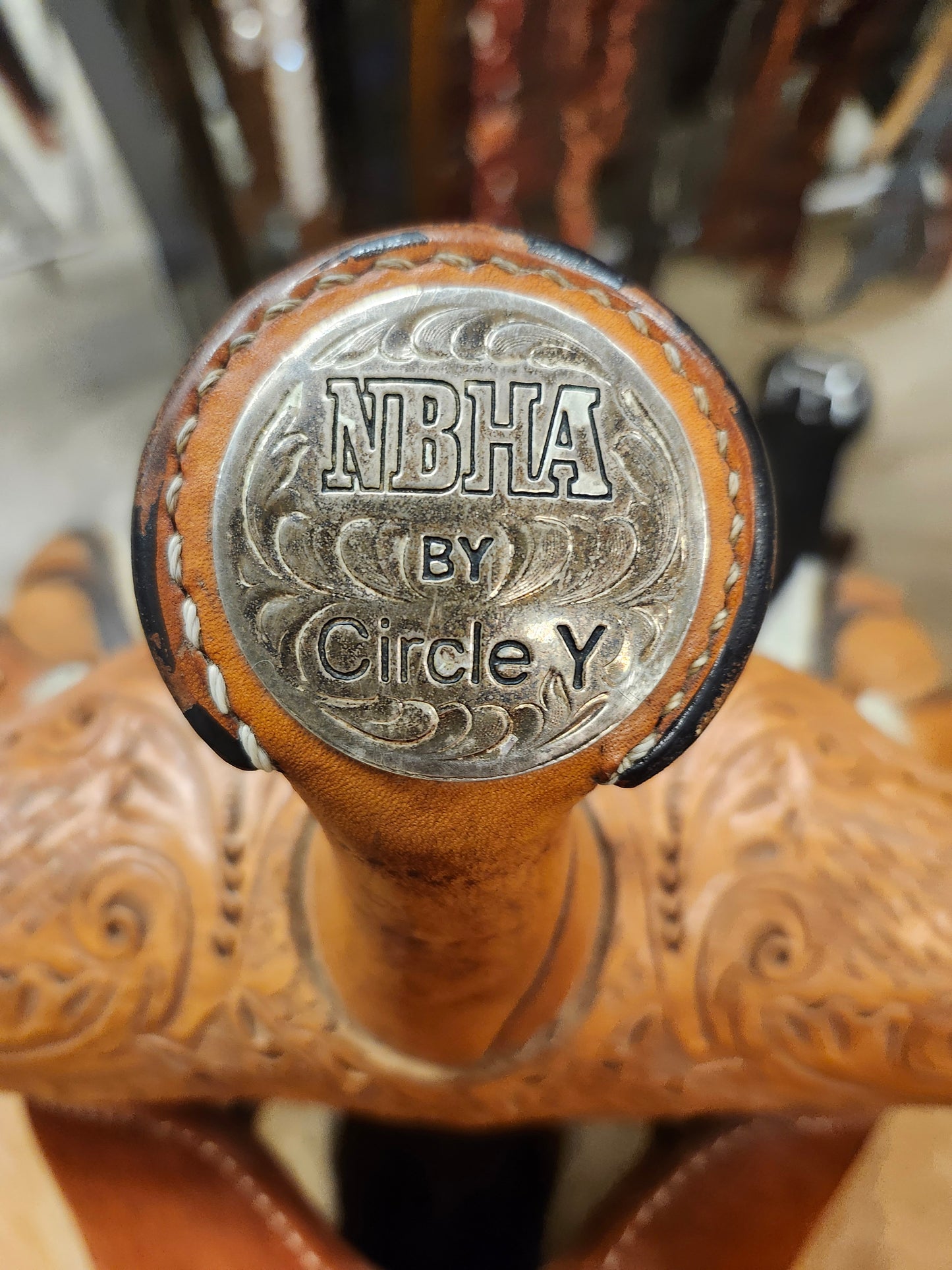 15"Circle Y NBHA Barrel Saddle (like new) Double C Western Supply