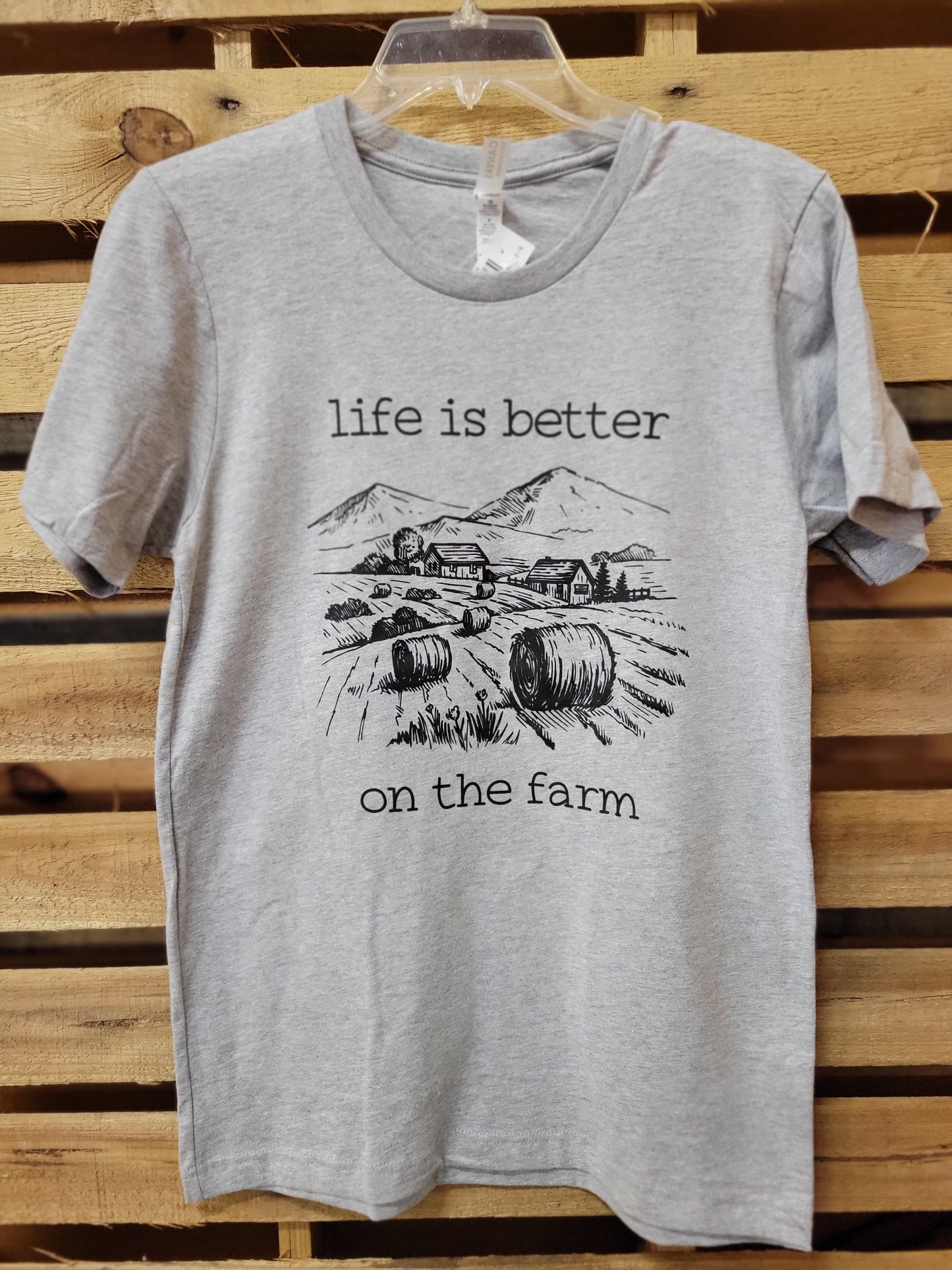 Life Is Better On The Farm T-Shirt T-Shirt mom dad grads Double C Western Supply