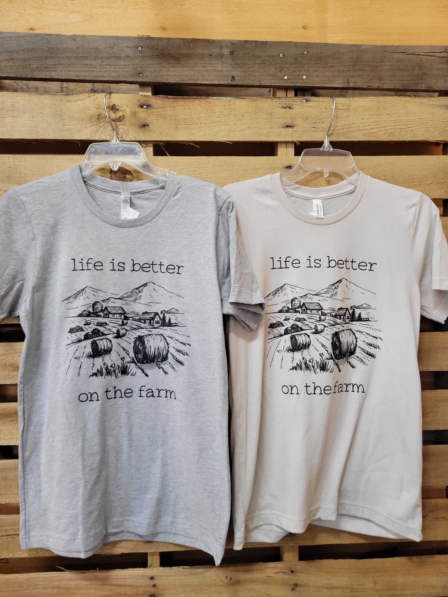 Life Is Better On The Farm T-Shirt T-Shirt mom dad grads Double C Western Supply