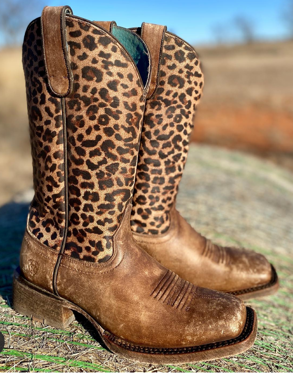 Ariat Leopard Square Toe Boots