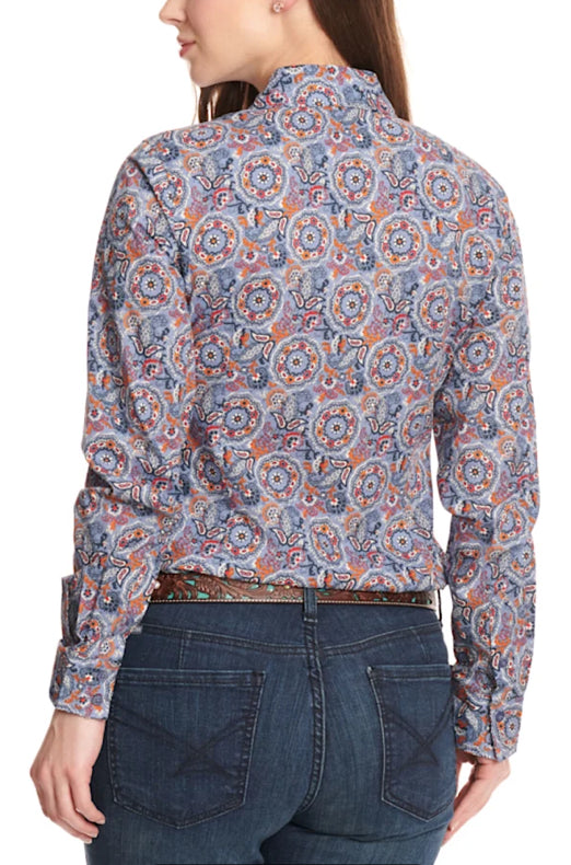 Cinch Womens Blue With Red And Orange Women's Cinch