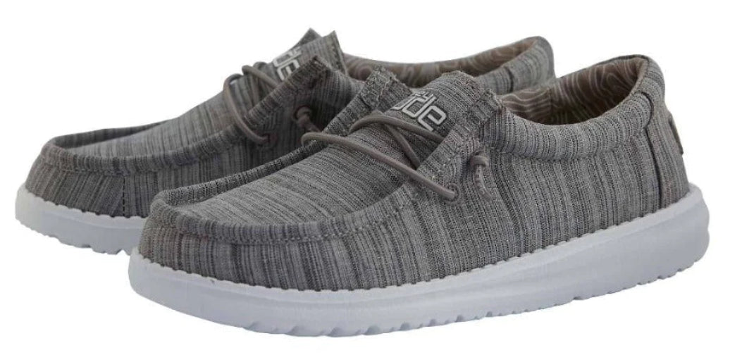 Hey Dudes Wally Youth Linen Stone Hey Dude