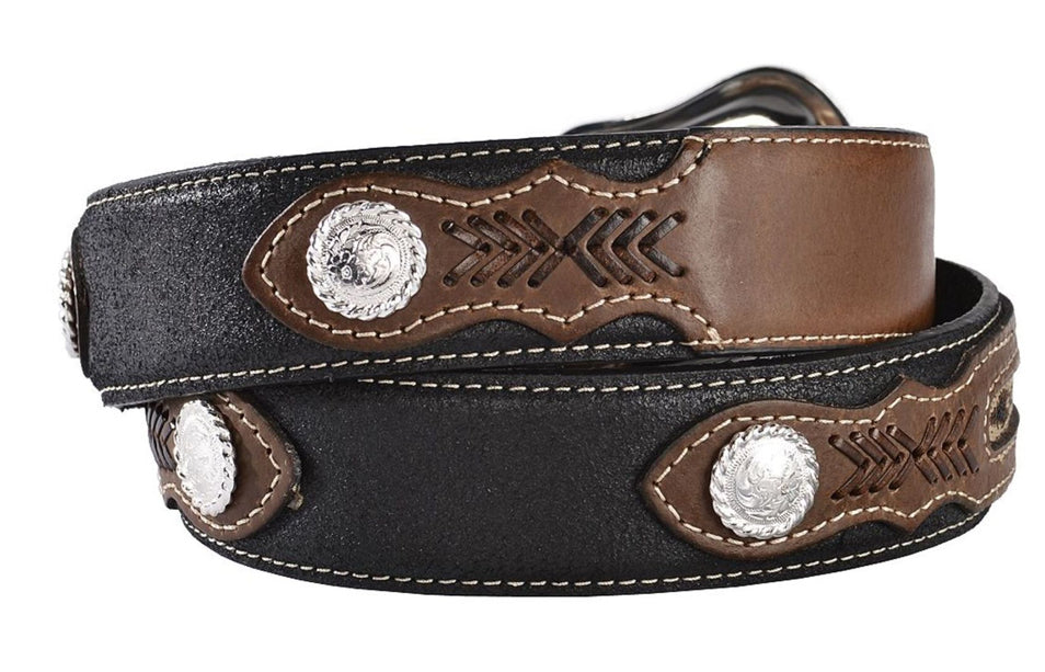 NOCONA RIBBON INLAY LEATHER BELT N2475701 Nocona