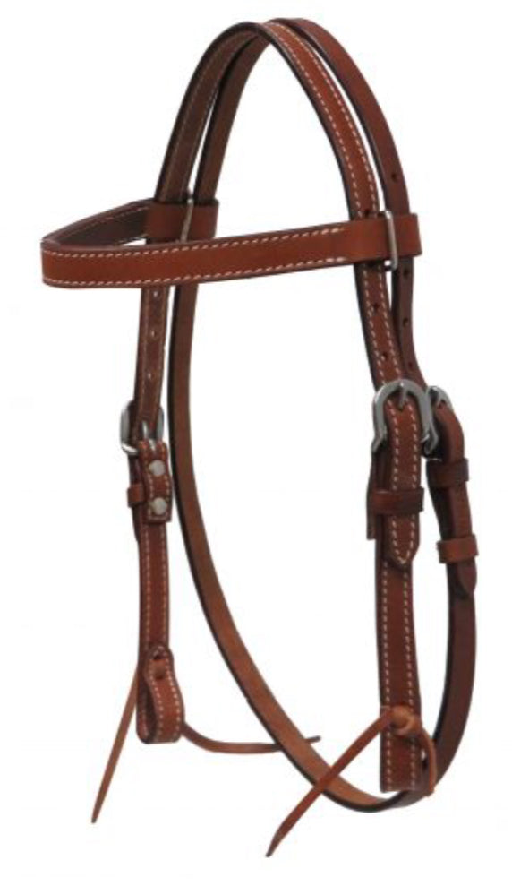 showman pony Leather headstall Double C Western Supply