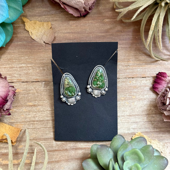 2 - Sterling Silver Sonoran Gold Turquoise Stud Earrings by Shay Pfeiffer Earrings Shopify Collective The Bijoux FAB Jewelry The Bijoux FAB Jewelry