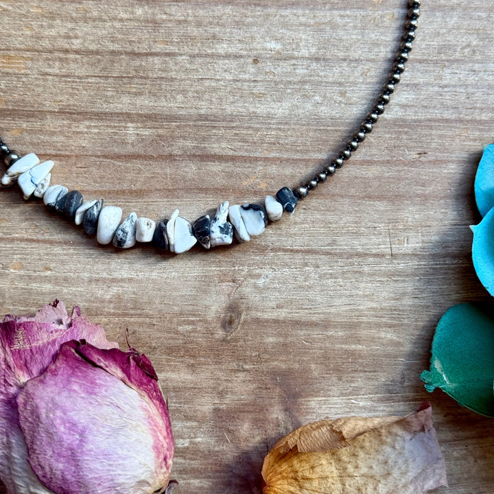 14” White Buffalo Choker – Sterling Silver Pearls Choker Shopify Collective The Bijoux FAB Jewelry The Bijoux FAB Jewelry