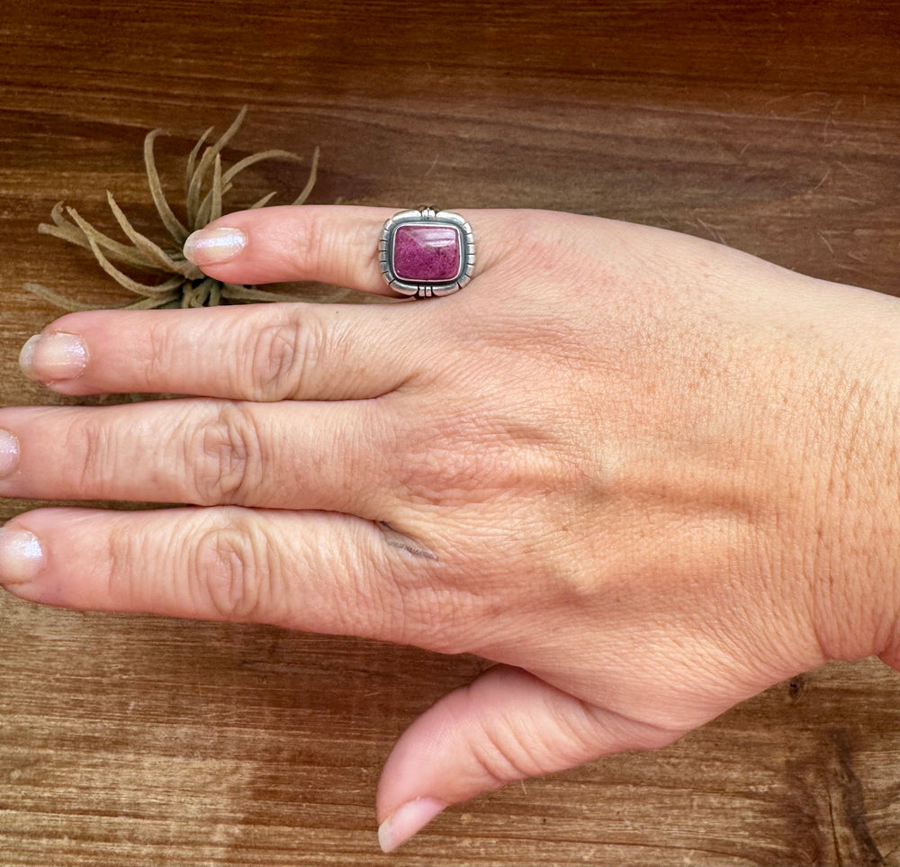 Ring - Size 5 1/2 -Red Spiny & Sterling Silver ring Shopify Collective The Bijoux FAB Jewelry The Bijoux FAB Jewelry