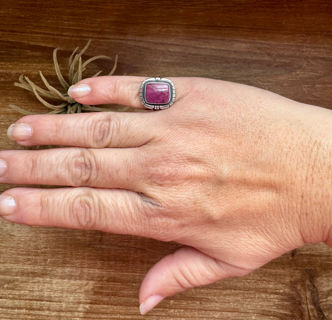Ring - Size 5 1/2 -Red Spiny & Sterling Silver ring Shopify Collective The Bijoux FAB Jewelry The Bijoux FAB Jewelry