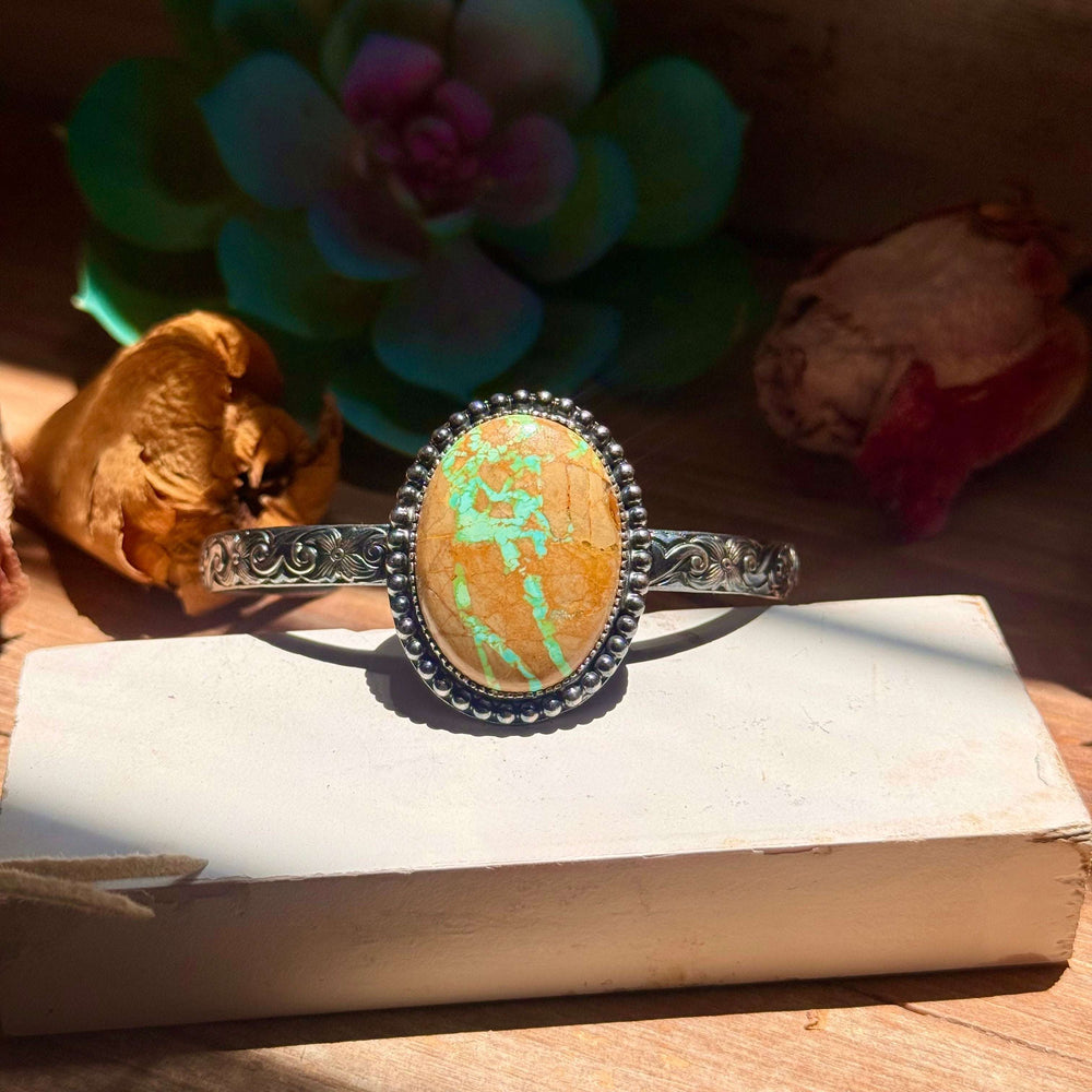 MJ Royston Turquoise Statement Cuff cuff Shopify Collective The Bijoux FAB Jewelry The Bijoux FAB Jewelry