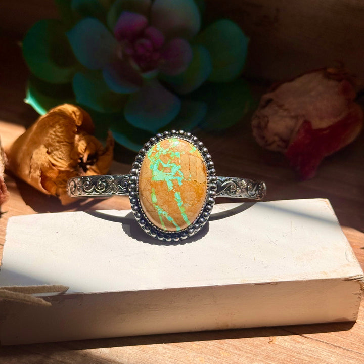 MJ Royston Turquoise Statement Cuff cuff Shopify Collective The Bijoux FAB Jewelry The Bijoux FAB Jewelry