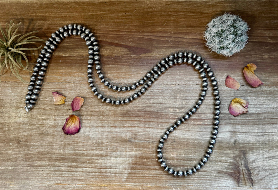 54 inch Necklace - 10 mm & 10 mm saucer Sterling Silver Pearls Necklaces Shopify Collective The Bijoux FAB Jewelry The Bijoux FAB Jewelry